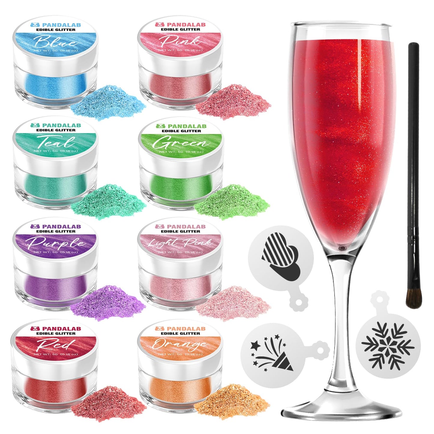 Edible Glitter - Food Grade Edible Luster Dust For Drinks, Dessert Decorating Shimmering Glitter For Baking, Cake, Fondant, Choc