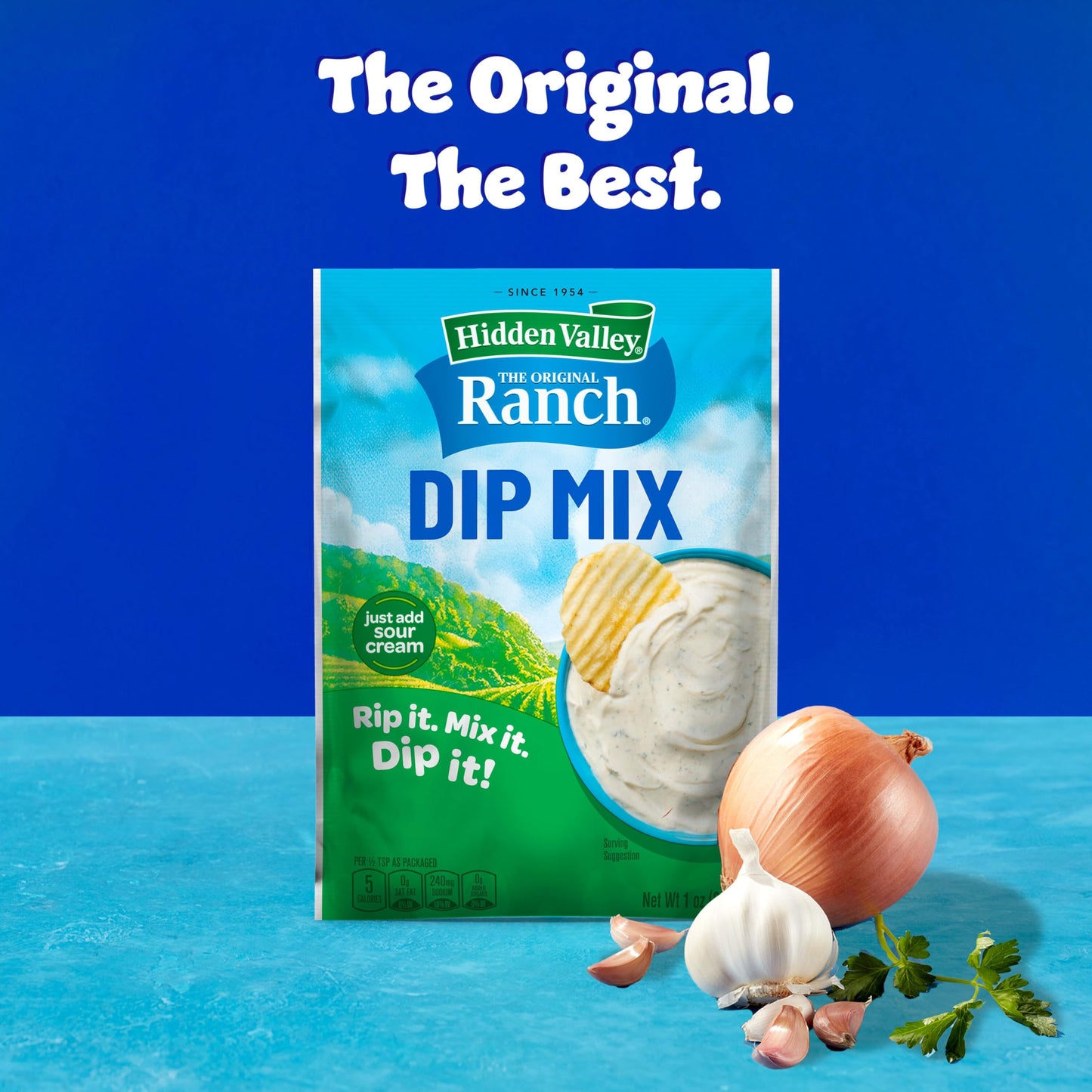Hidden Valley Ranch Dip Mix, Original Flavor, 1 Ounce Each, 4 Count