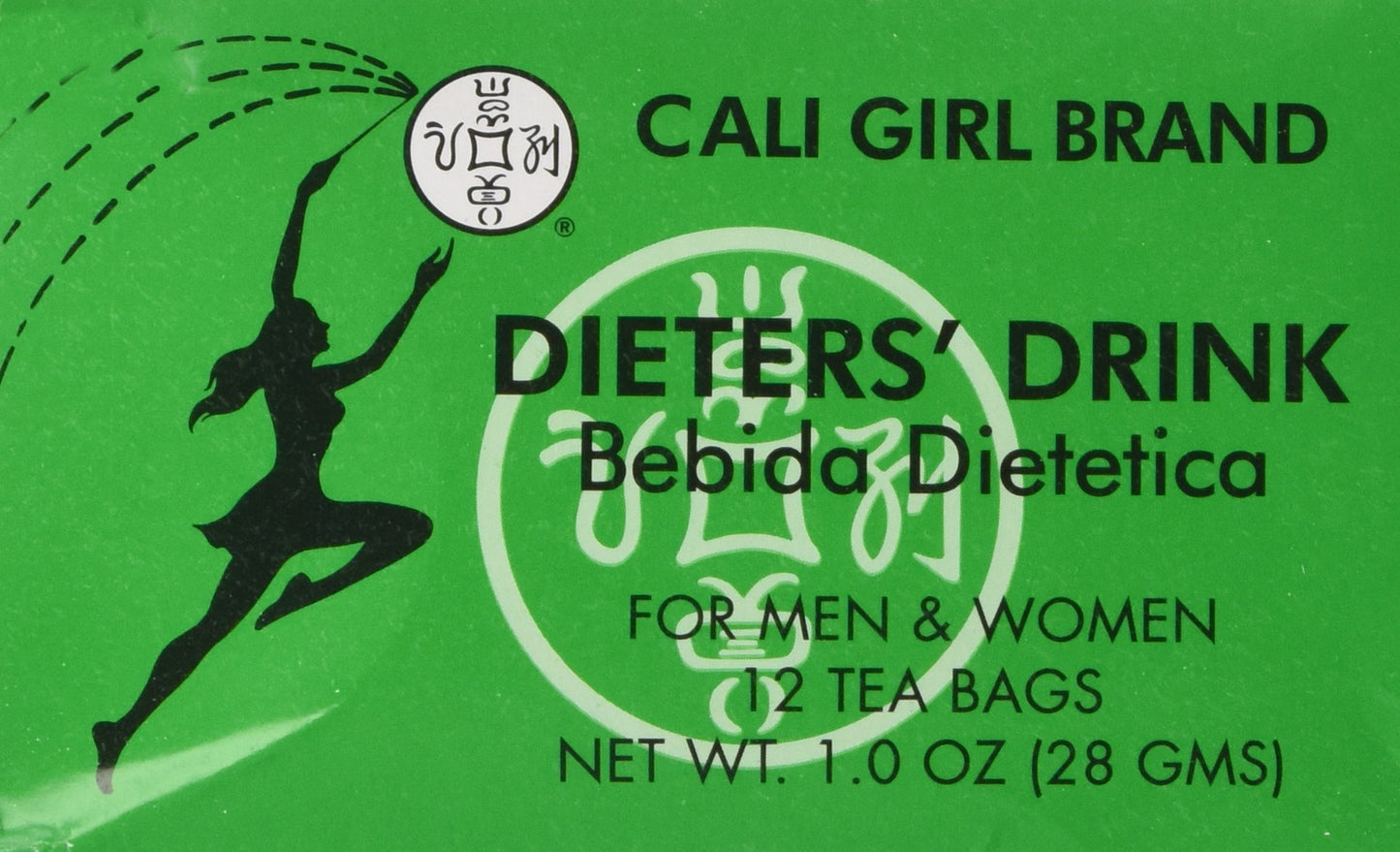 Cali Girl Dieters Drink - For Men & Women, 12 Bags, 1 Ounce Each, Green