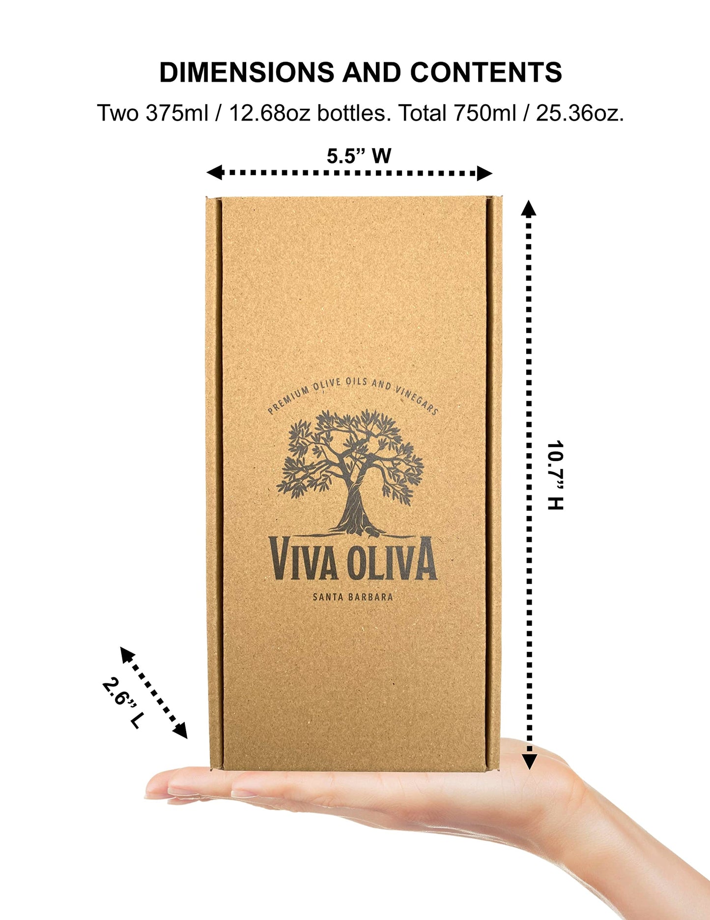 Viva Oliva Gift Set - Tuscan Herb Infused Olive Oil & Aged Balsamic Vinegar - 12.7 Fl Oz (Pack of 2)