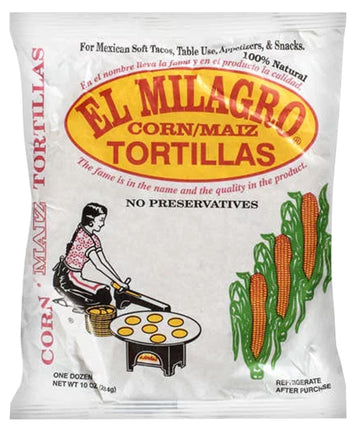 El Milagro Corn Tortillas  No Preservatives  Non-Gmo  Fresh From Chicago - 25 Packages (300 Tortillas) (25 Pack)