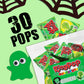 Ring Pop Green Halloween Candy Lollipops, 30Ct Bulk Candy Individually Wrapped in Green Watermelon Flavor, Full Size, Fun Hard C