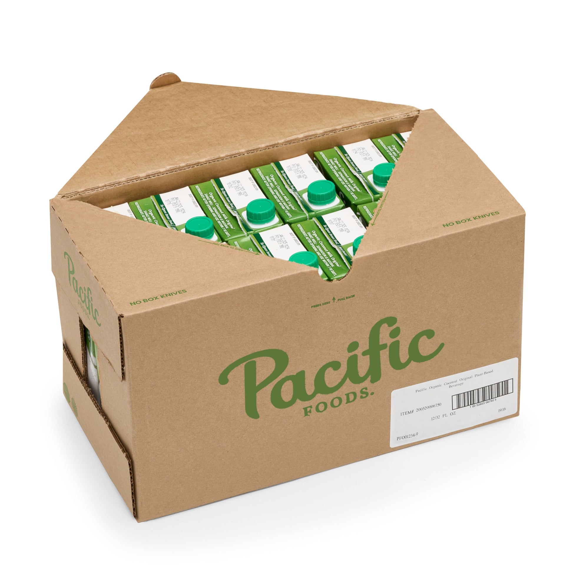 Pacific Foods Organic Coconut Milk, Plant Based Milk, 32 oz Carton (Pack of 12)
