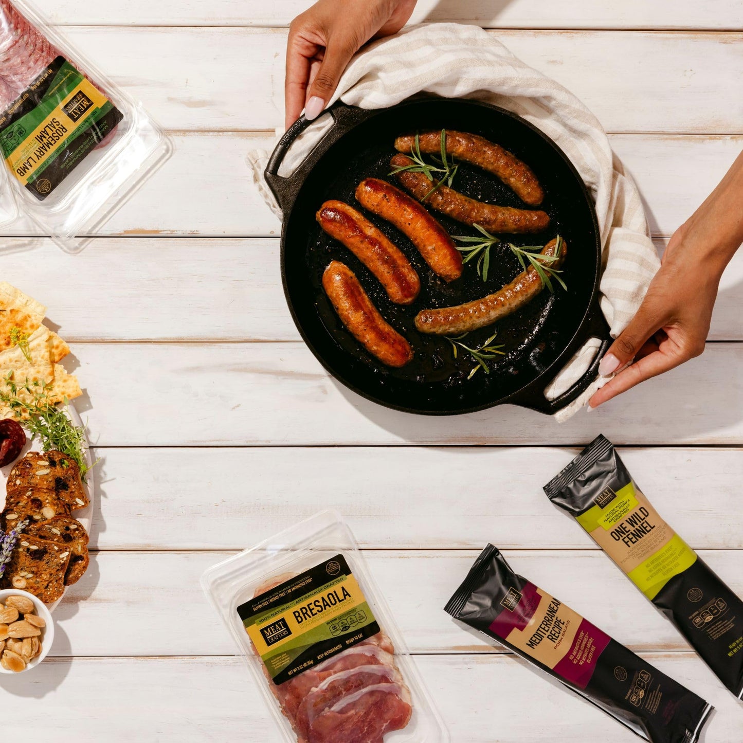 Meat Crafters Dry Cured Meat, Mediterranean Recipe,    Free, 5oz (4-Pack)