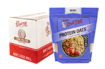 Bob'S Red Mill Gluten Free Protein Oats, 32Oz (Pack Of 4) - 10G Protein/Serving, Non Gmo, Whole Grain, Vegan, Kosher