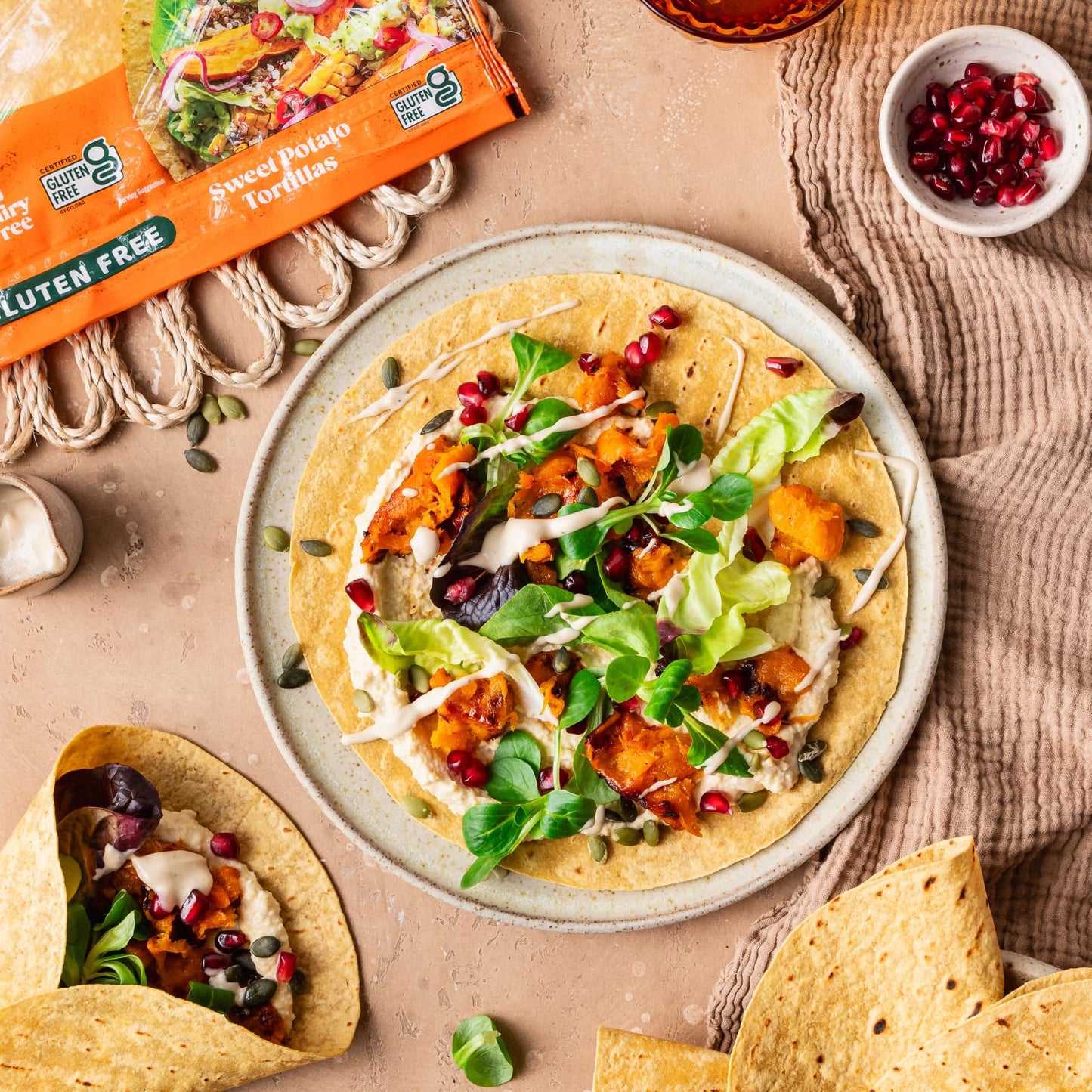 Bfree Gluten Free Sweet Potato Tortilla Wraps, 8.89 Oz - 6 Tortillas (Pack Of 6)