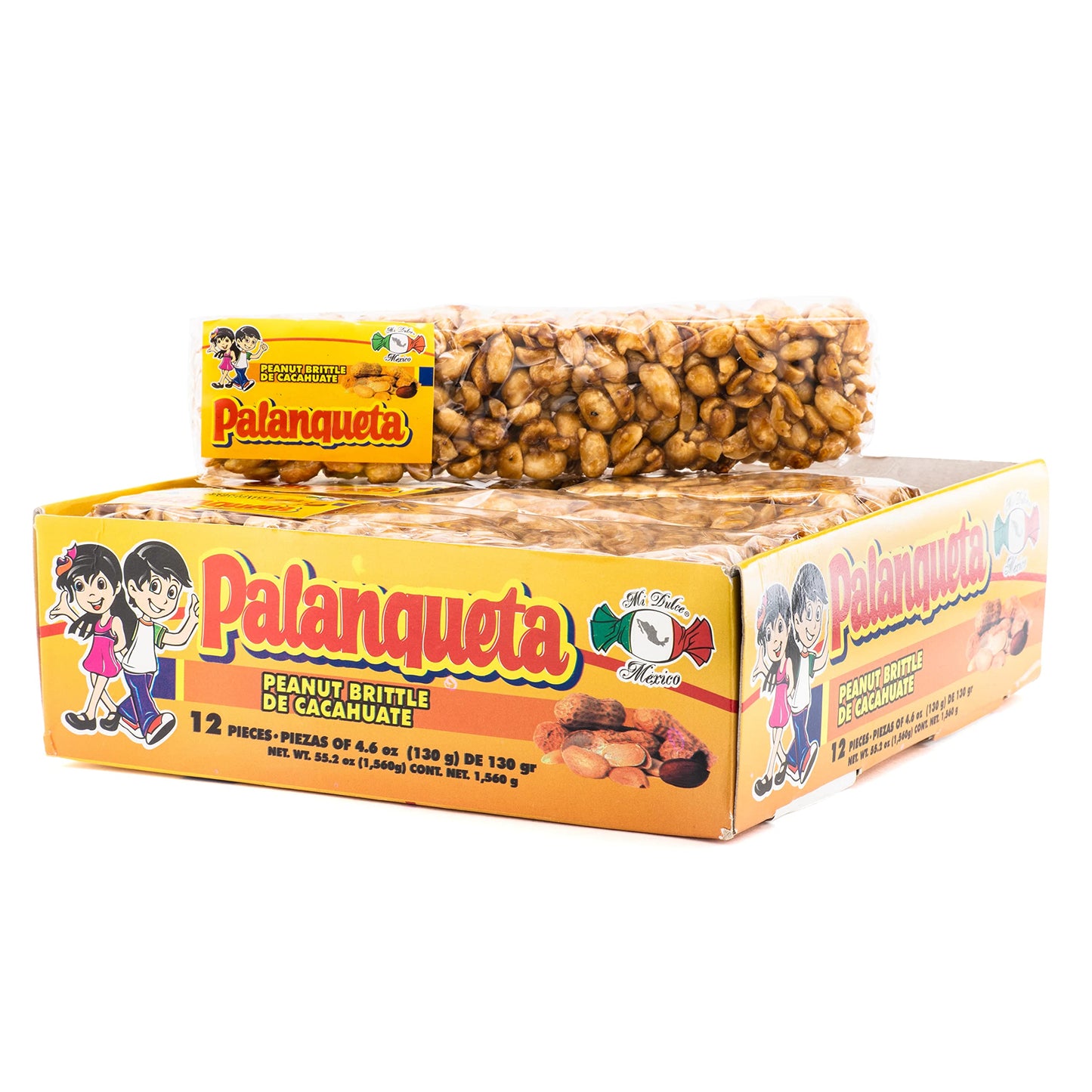 Mdm Palanqueta Peanut Brittle Bar 4.6Oz 12Ct Tray Cacahuate