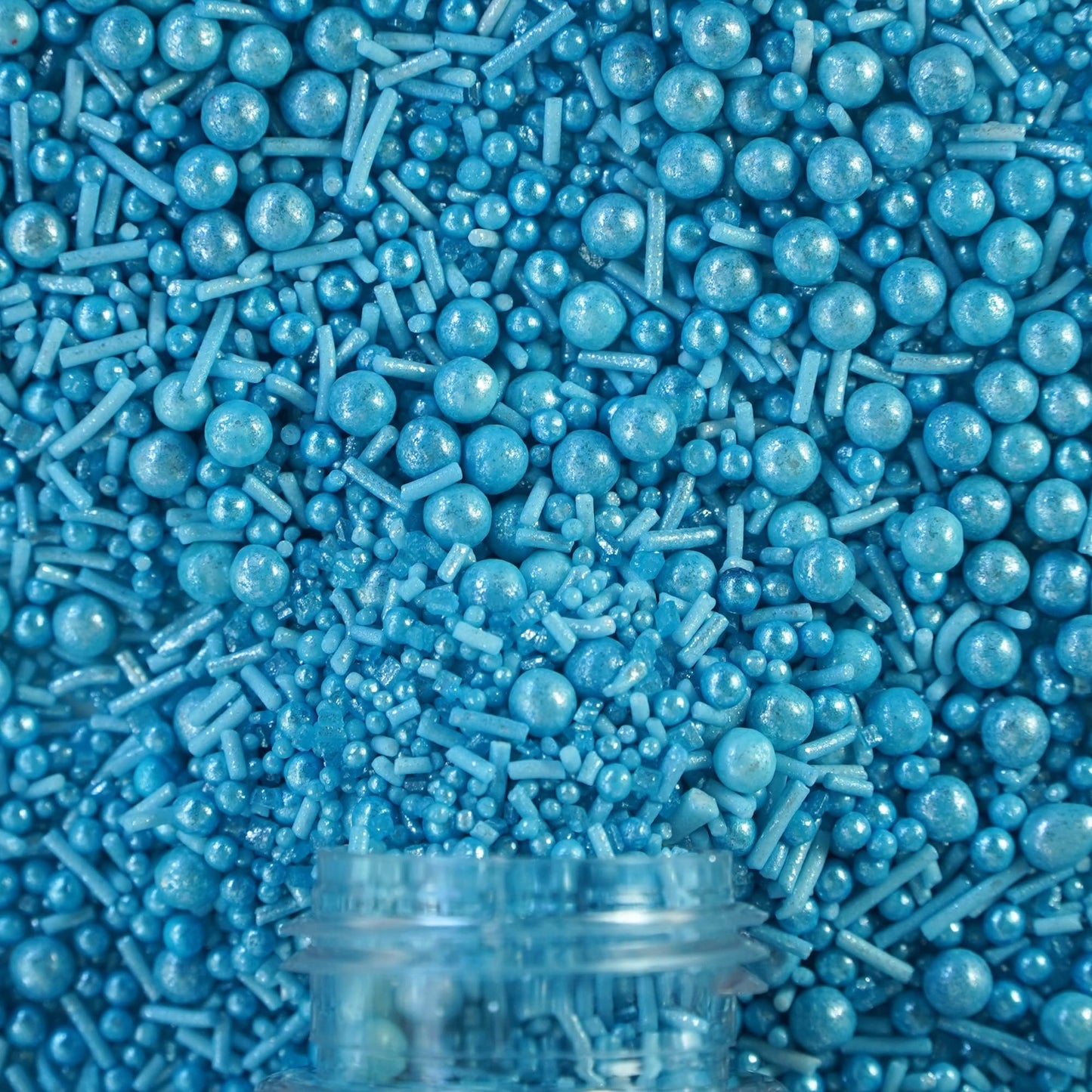 Confect Christmas Sprinkles | Bright Blue | Pearl | Vermcelli | Edible Sprinkle | Frozen Sprinkles for Baking & Cake Decorative 
