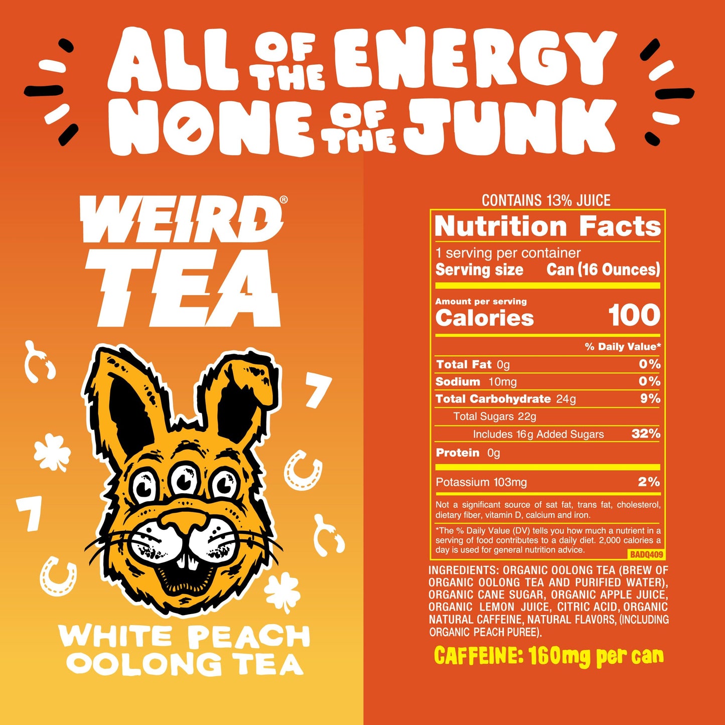 Drink Weird Best Sellers Variety Pack - Acai Pomegranate Yerba Mate  White Peach Oolong Tea  Mystical Mint Yerba Mate. 12pk of 16oz Cans. Better Energy Drink Alternative.
