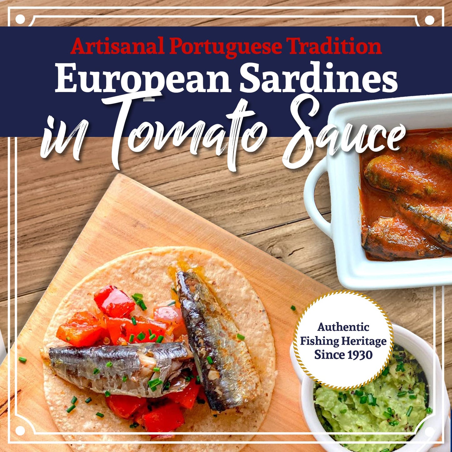 Santo Amaro - Authentic European Sardines In Tomato Sauce From Puree, Hand-Packed Canned Sardines In Tomato Sauce From Portugal,