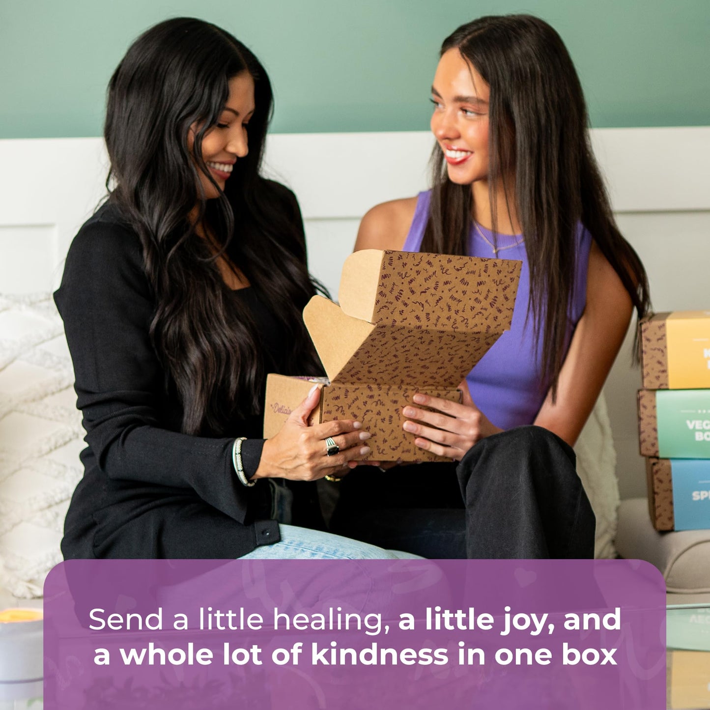 BUNNY · JAMES · Vegan Get Well Soon Care Package - 12-Piece Gift Box with Healthy Snacks & Cozy Socks