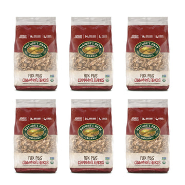 Nature'S Path Flax Plus Cinnamon Flakes Cereal, Healthy, Organic, Gluten-Free, 32 Ounce (Pack Of 6)