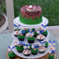 24 Pcs Baseball One Cupcake Toppers Glitter First Birthday Baseball Cupcake Picks For Baseball Sports Theme Baby Shower 1St Birt