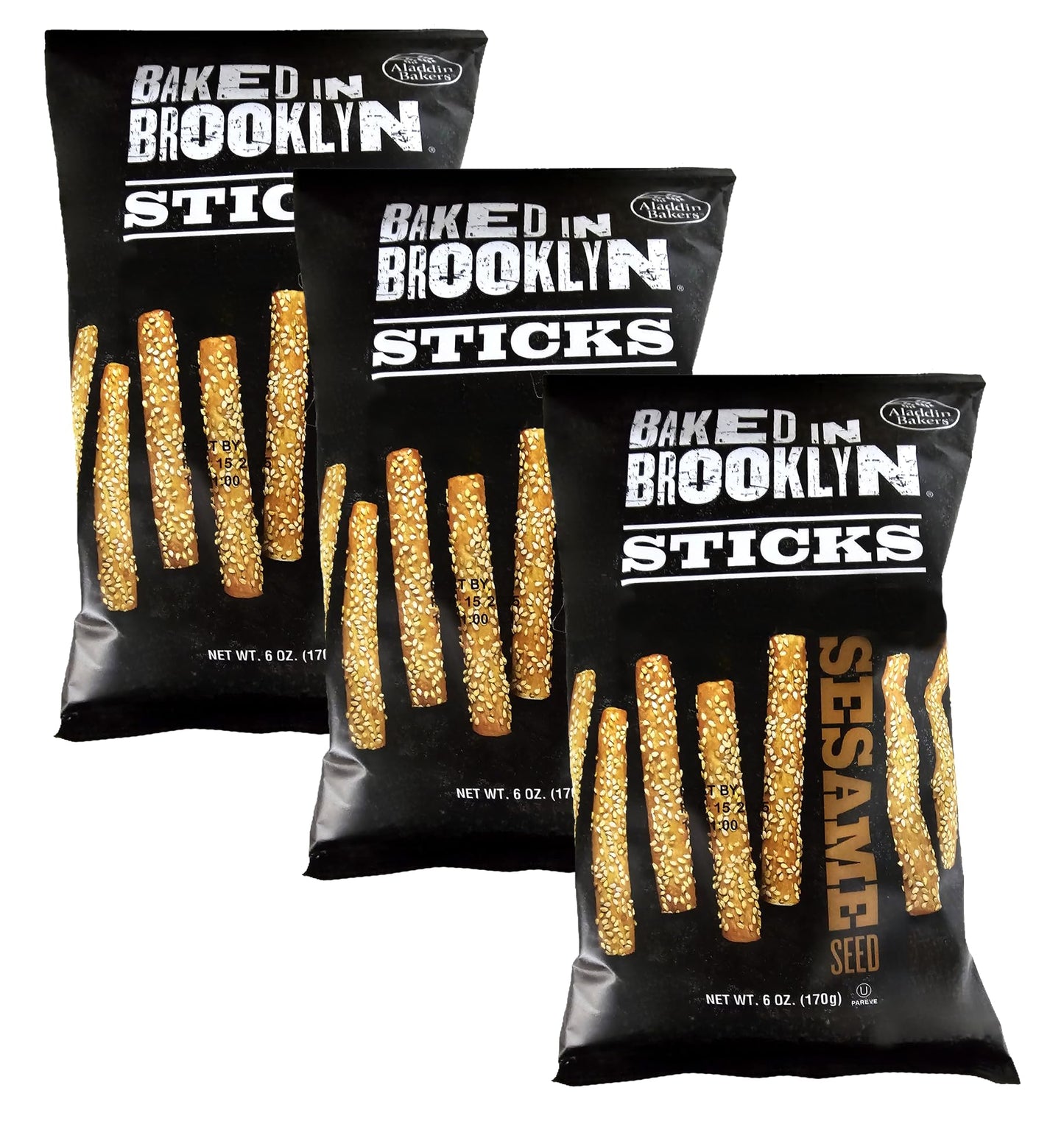 Baked in Brooklyn Sticks Certified Kosher - Sesame - Pack of 3-6 ounce