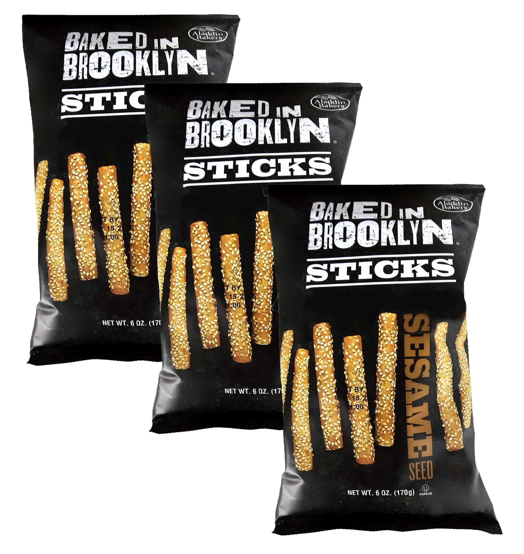 Baked in Brooklyn Sticks Certified Kosher - Sesame - Pack of 3-6 ounce