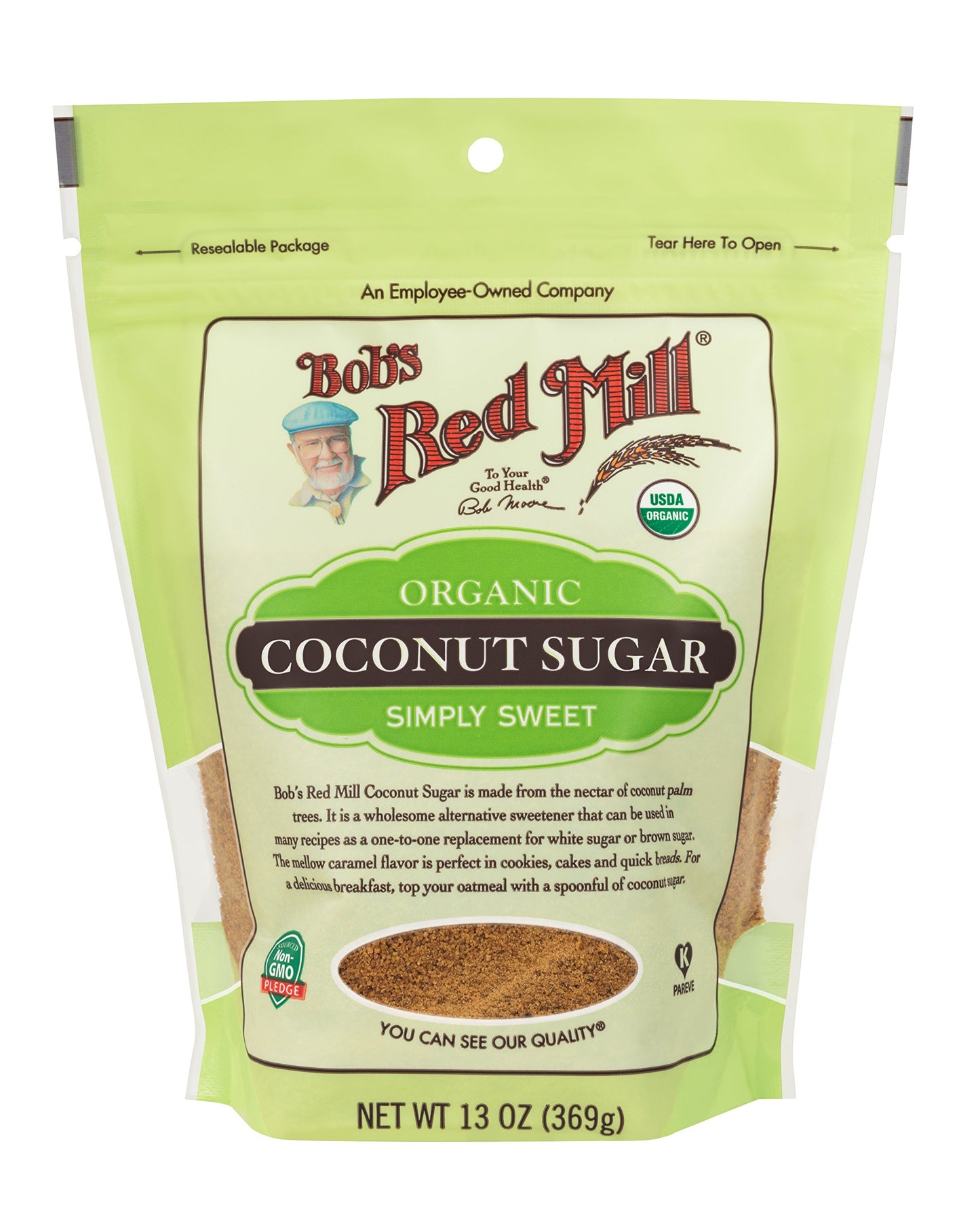 Bobs Red Mill Organic Coconut Sugar, 13oz (Pack of 4) - Non GMO, Vegan, Paleo Friendly, Kosher