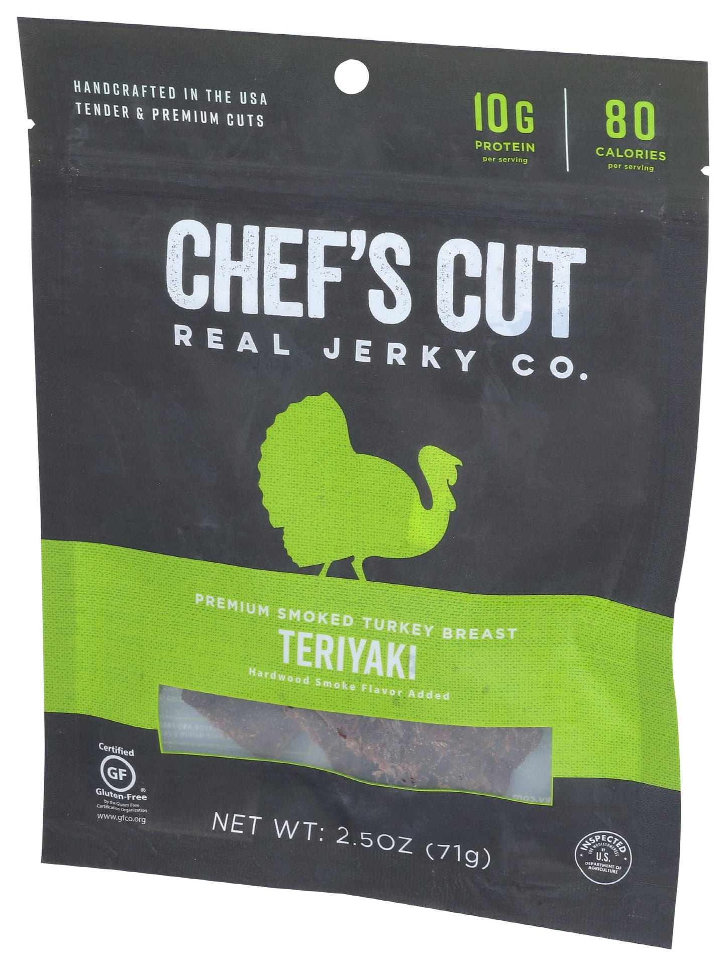 Chefs Cut Real Turkey Jerky Original Recipe, 2.5 Ounce