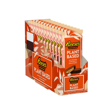REESES Plant Based Oat Chocolate Confection Peanut Butter Cups, Candy Packs, 1.4 oz (12 Count)