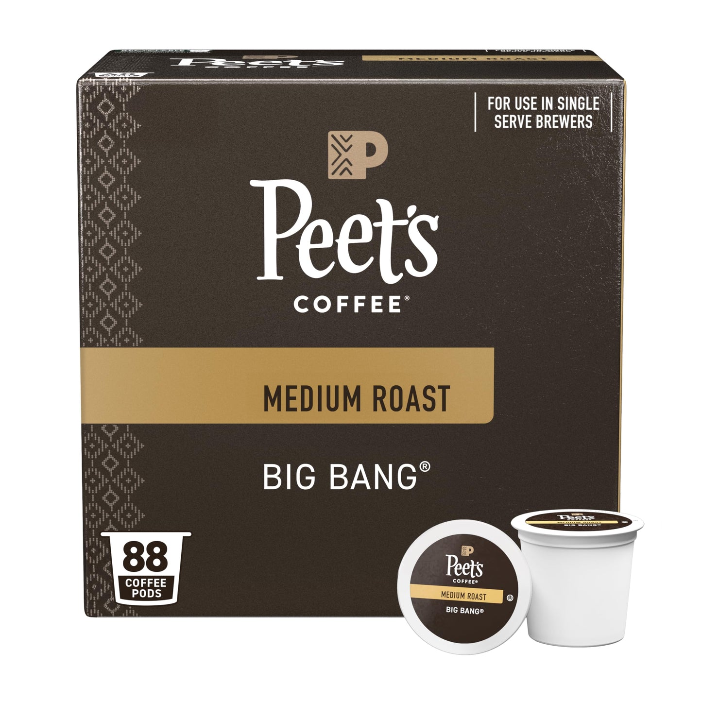 Peets Coffee Medium Roast K-Cup Pods, Big Bang - 88 Count, Compatible with Keurig Brewers