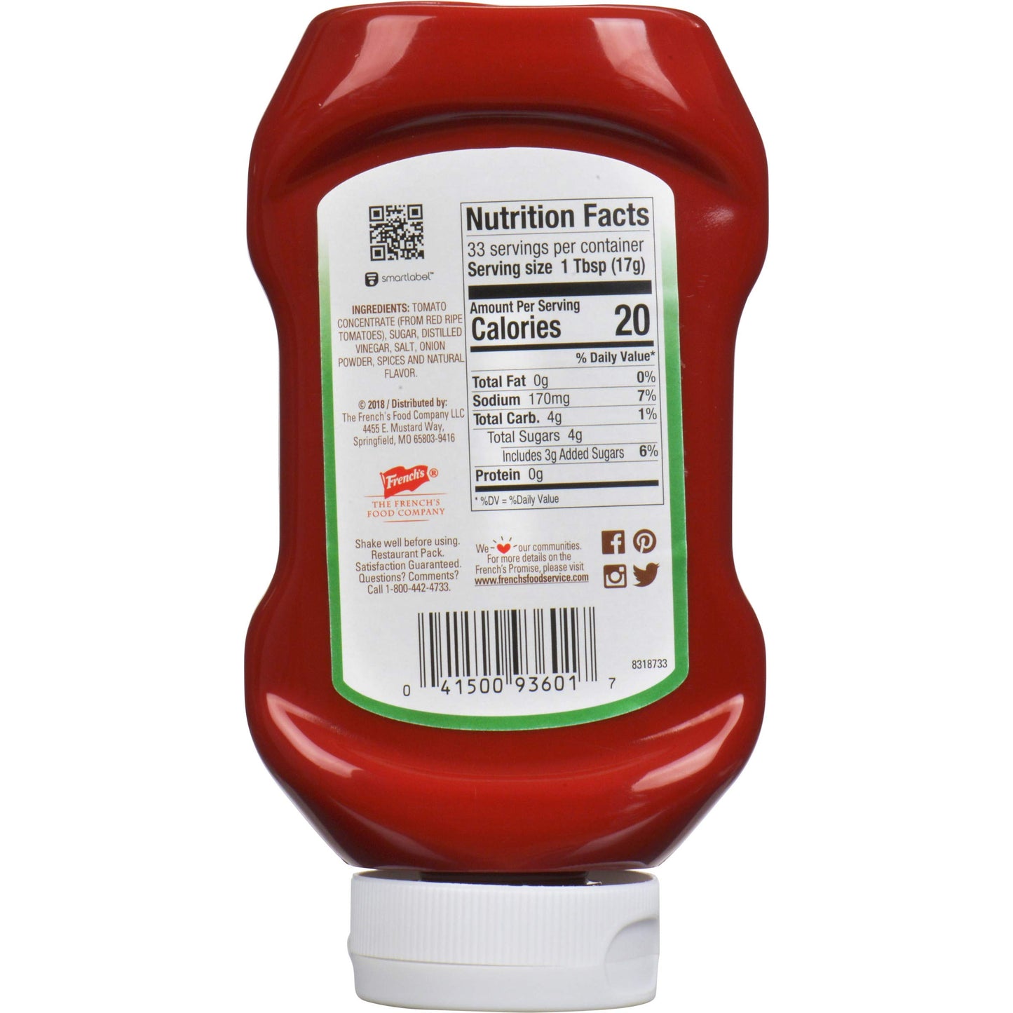 French'S Tomato Ketchup, 20 Oz