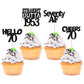 Gyufise 24 Pack Black 70Th Birthday Cupcake Toppers Glitter Seventy Hello 70 Straight Outta 1953 Cupcake Picks For Cheers To 70