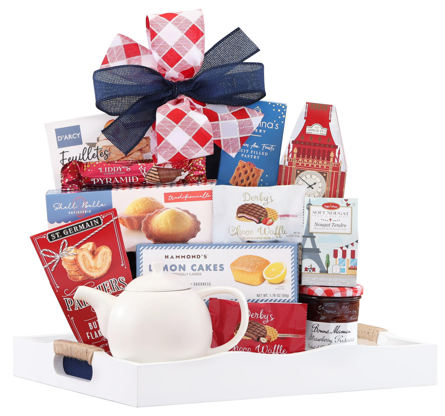 Wine Country Gift Baskets Teatime Gift Collection - 21 Piece Set, Red, Model 626