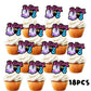 18Pcs Black Glitter Pink Roller Skates Dessert Cupcake Topper 80S 90S Retro Hip Hop Roller Skating Rolling Into 8 Theme Decor Su