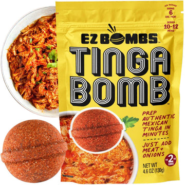 EZ Bombs Tinga Bomb Smoky Chipotle Seasoning, Authentic Mexican Spice, 5 Ounce, Pack of 2