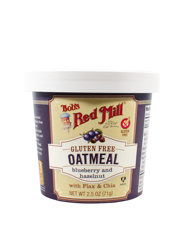 Bobs Red Mill Blueberry Hazelnut Oatmeal Cup, 2.5 Ounce (Pack Of 12)