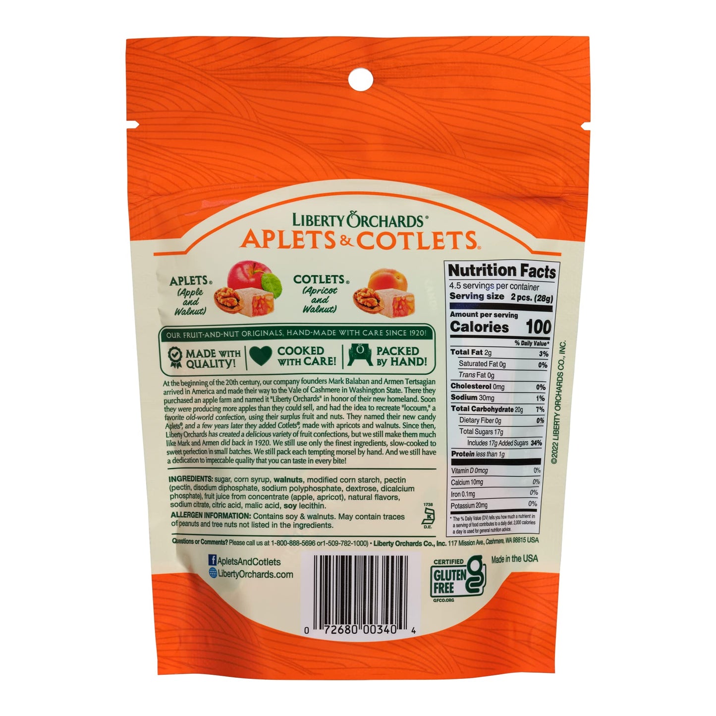 Liberty Orchards New Aplets & Cotlets Package! - Vegan Turkish Delight 4.5Oz