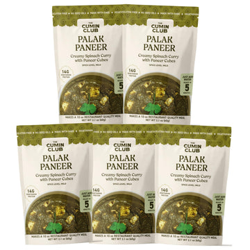 The Cumin Club Indian Palak Paneer - Ready to Eat Indian Food with Farm-Natural Goodness - Indulge in Easy Cooking, Irresistibly