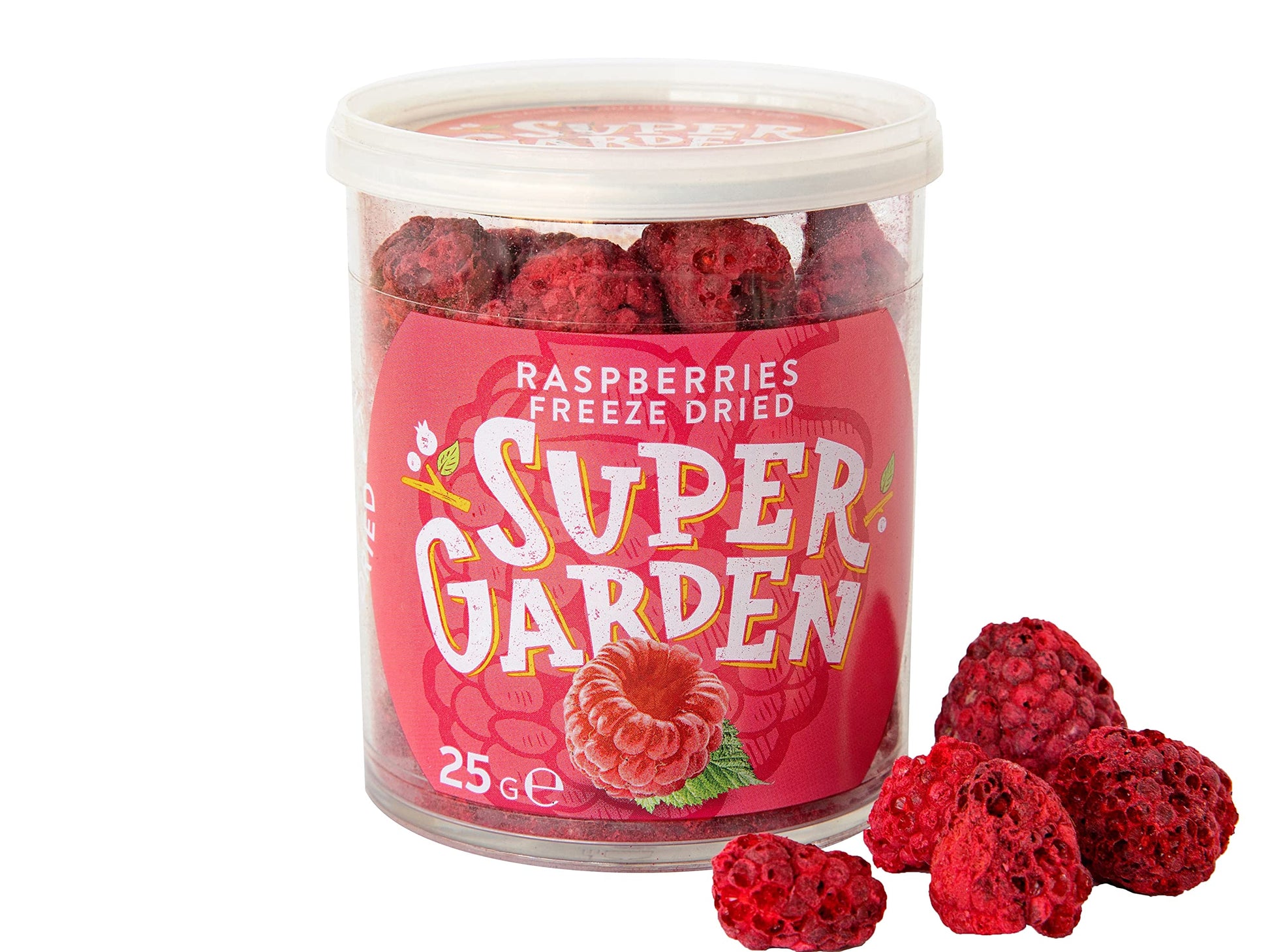 Super Garden Freeze Dried Raspberries | Crunchy Whole Berries | Freeze Dried Berries For Snacking, Topping, Or Baking | Deliciou