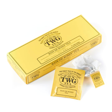 TWG Tea Bain de Roses Black Tea Gift Set with 15 Hand Sewn Cotton Tea Bags