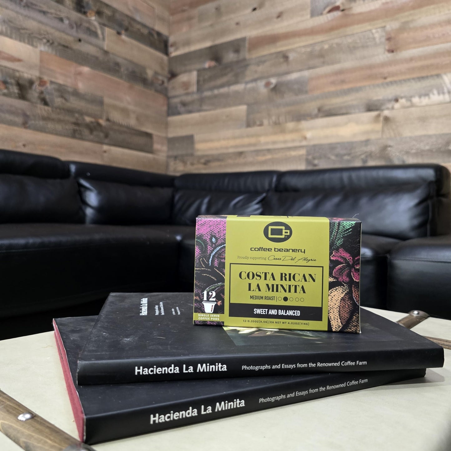 Coffee Beanery Costa Rican La Minita Coffee Pods, Medium Roast, 12ct Pack