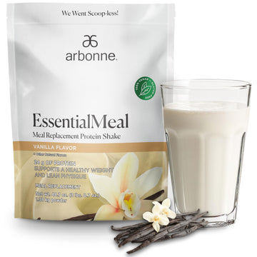 Arbonne EssentialMeal Vegan Protein Shake - Complete Daily Nutrition, Vanilla Flavor