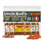 Jerky-n-Spice Uncle Buds Deep Fried Peanuts - Spicy Variety Pack, 6 Individual Packs, Ideal for Parties, 7x7x7