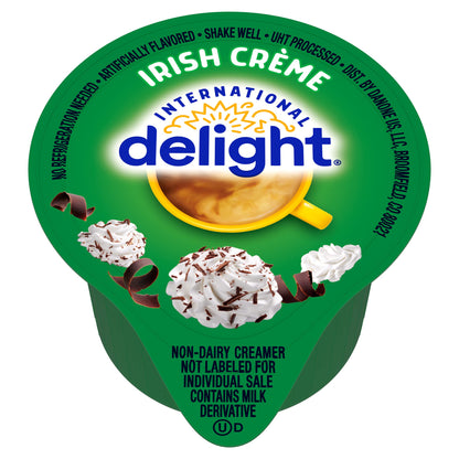 International Delight Irish Creme, Single-Serve, Shelf Stable Non-Dairy Flavored Coffee Creamer, Great for Home Use, Offices, Pa