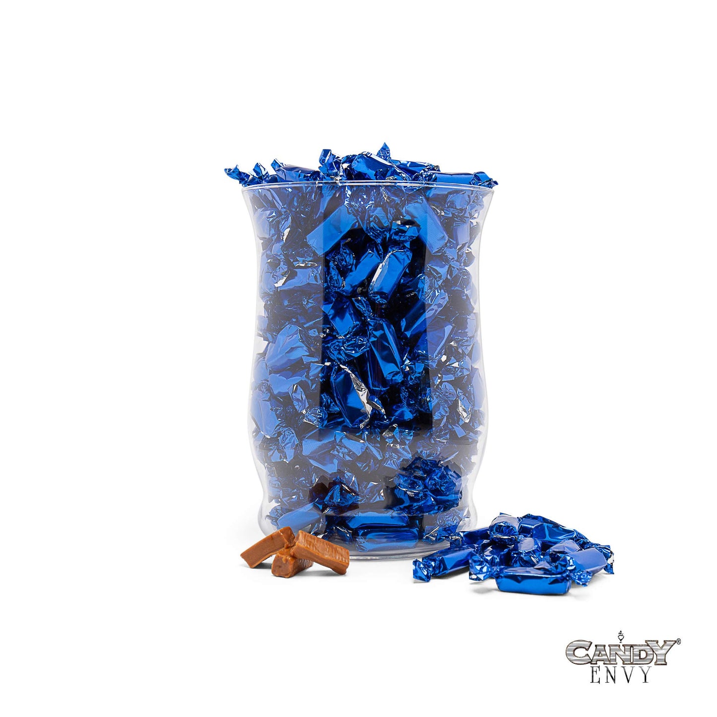 Candy Envy - Individually Wrapped Caramels - Navy Blue Wrapper - 2 Pound Bulk Navy Blue Candy