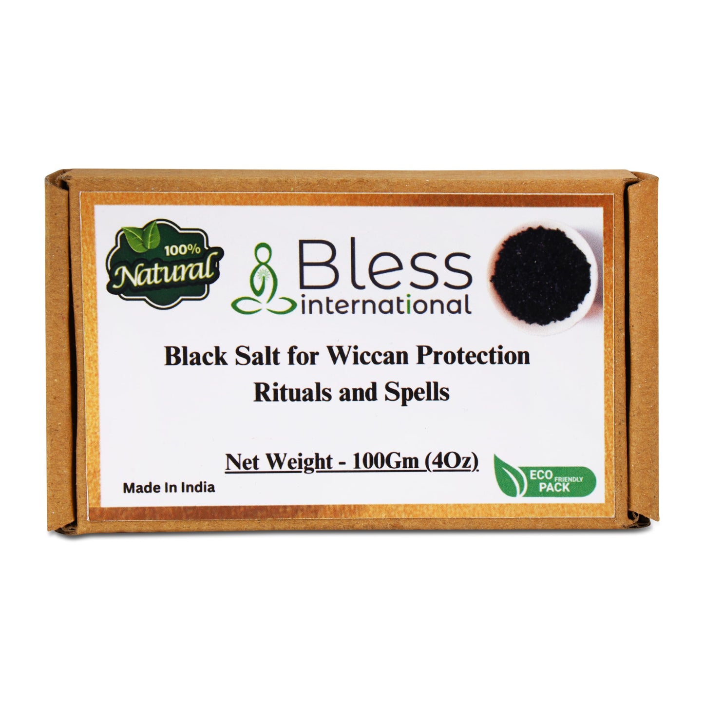 Bless International Black Salt For Wiccan Protection Rituals And Spells, 4 Oz(Ounce)