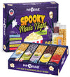 Halloween Gifts Popcorn Spooky Movie Night Gift Basket Gourmet Kernels and Seasoning Variety Pack, 3 Color Kernels and 5 Flavori