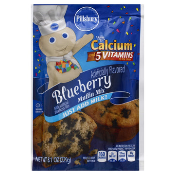 Pillsbury Blueberry Flavored Muffin Mix, 7-Ounce (Pack Of 12)