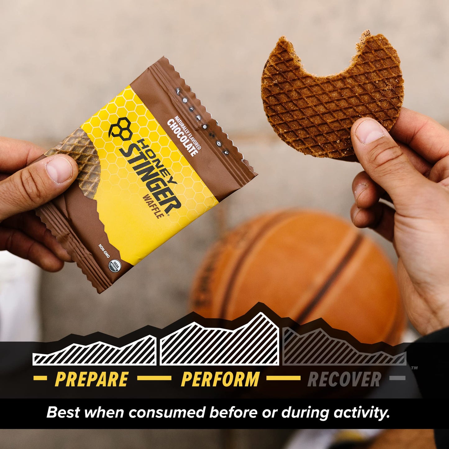 Honey Stinger Organic Chocolate Waffle | Energy Stroopwafel for Exercise, Endurance and Performance | Sports Nutrition for Home