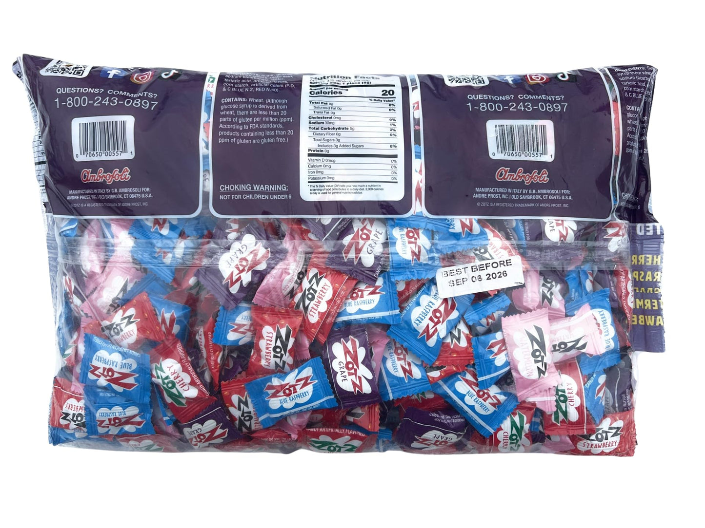 Zotz Assorted Sour Fizzing Candies - 5 Lbs By Zotz