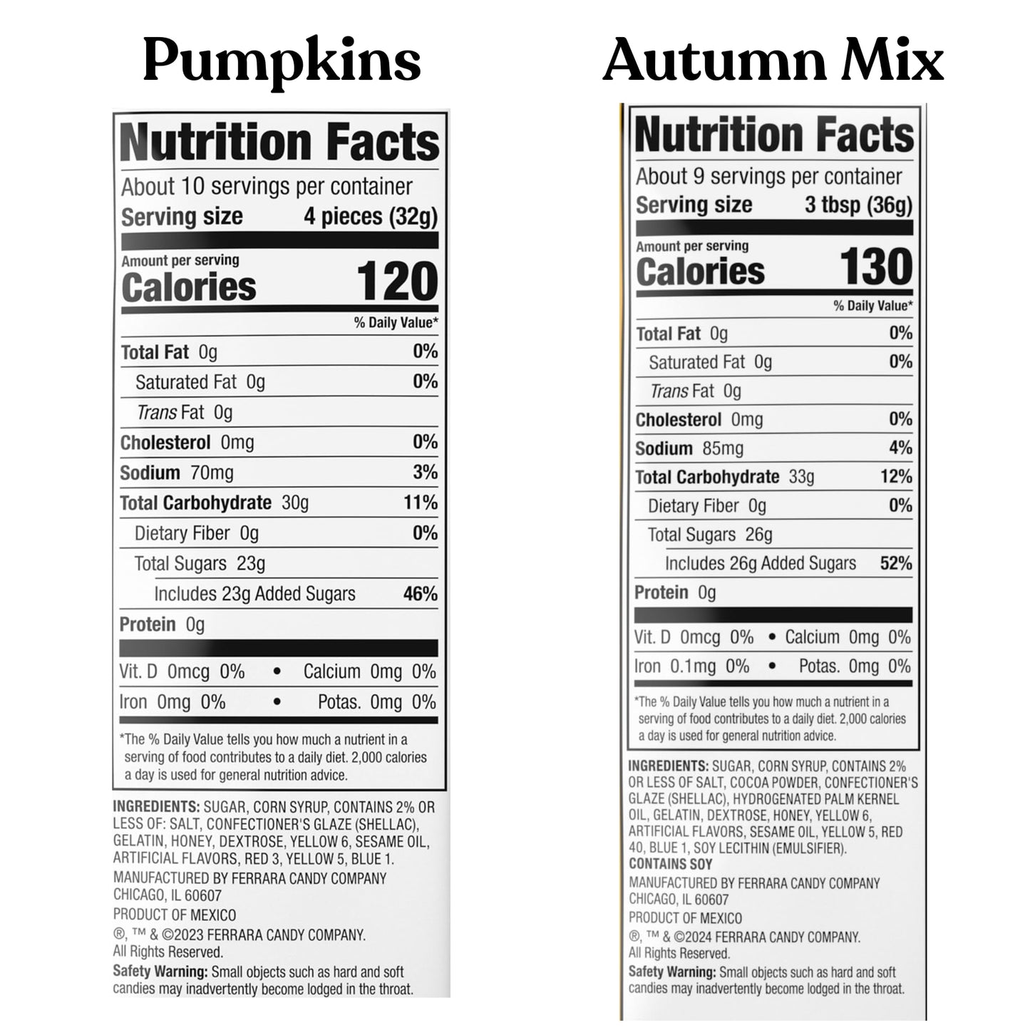 Thanksgiving Candy Corn, Mellowcreme Pumpkins and Harvest Mix, Hard Shell with Soft Center, Fall Bowl Fillers, Pack of 2, 11 Oun