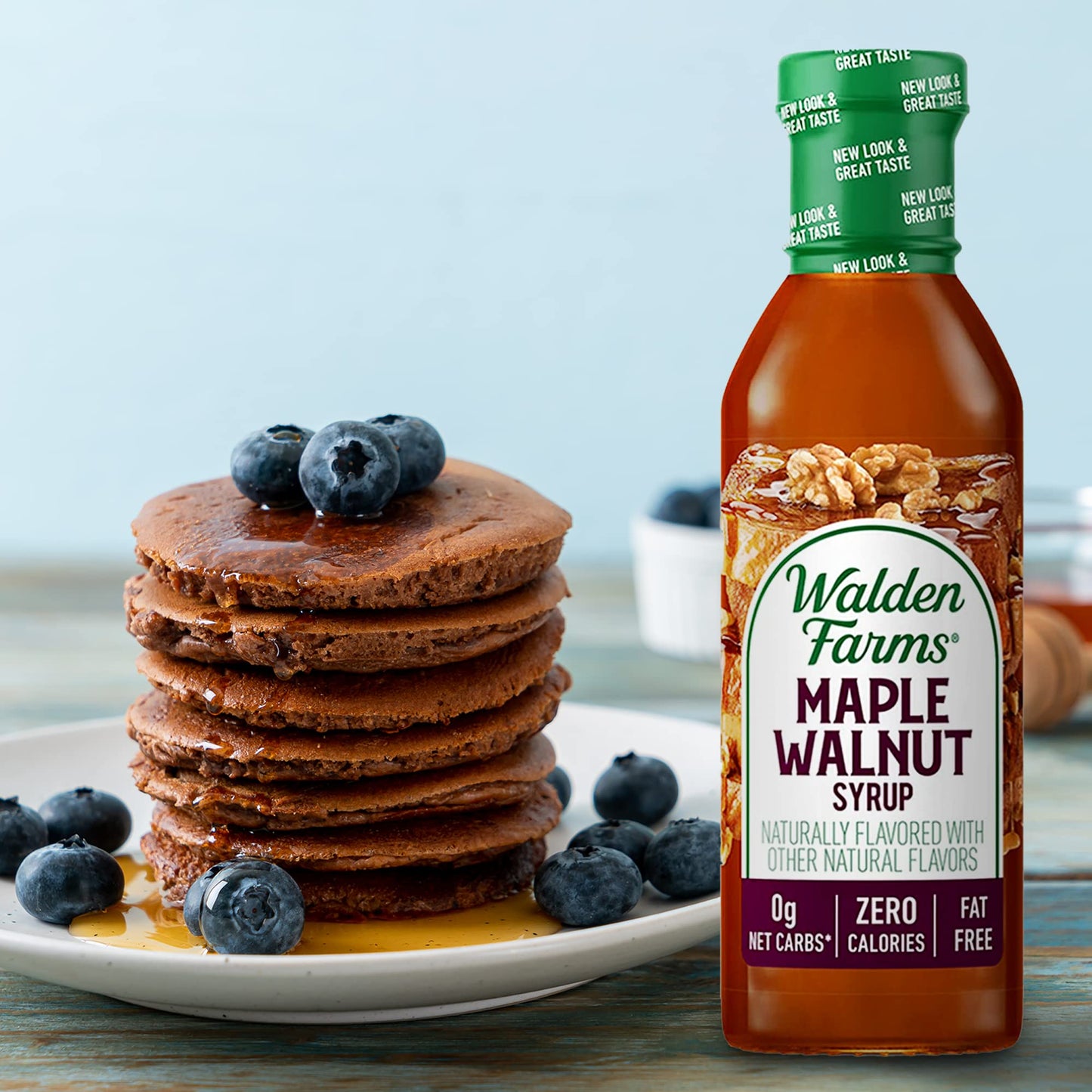 Walden Farms Maple Walnut Syrup 12 Oz (Pack Of 2) Sweet Syrup - Near Zero Fat, Sugar And Calorie - For Pancakes, Waffles, French