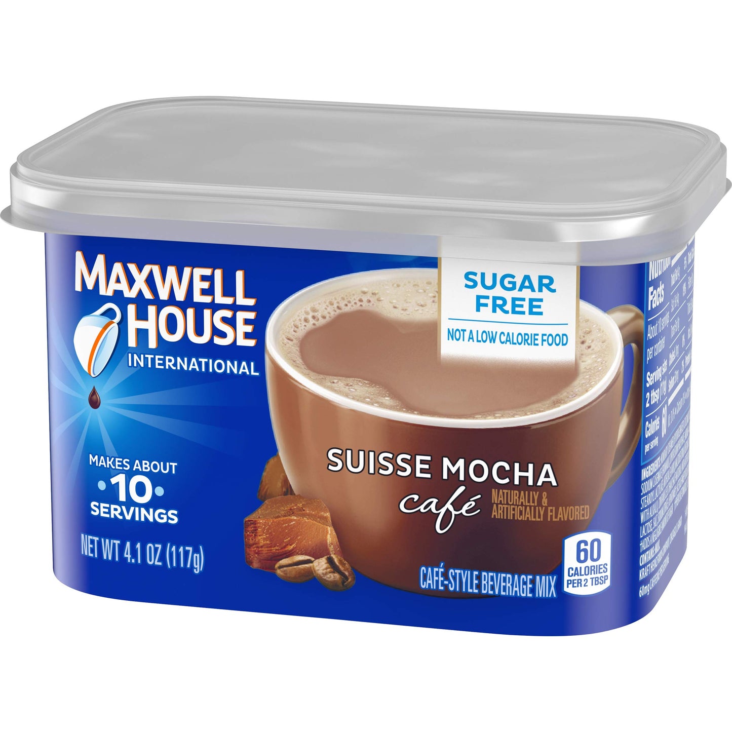 Maxwell House Suisse Mocha Cafe Sugar-Free Beverage Mix (4.1 Oz Cans, Pack Of 4)