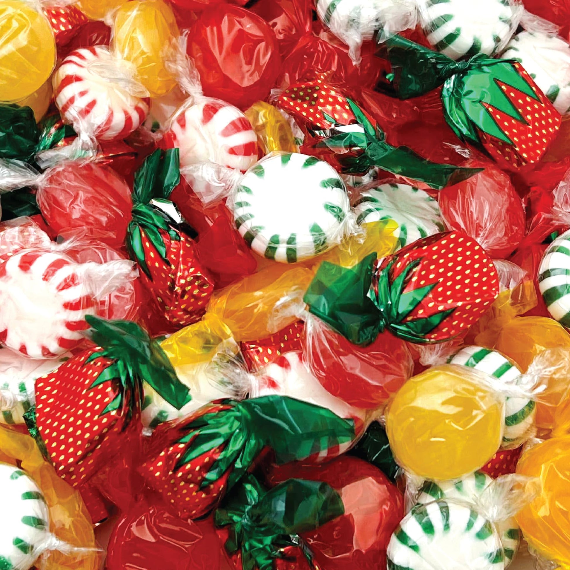 Old-School Hard Candy Mix - 2 Pound Bulk Pack (About 150 Count) - Individually Wrapped