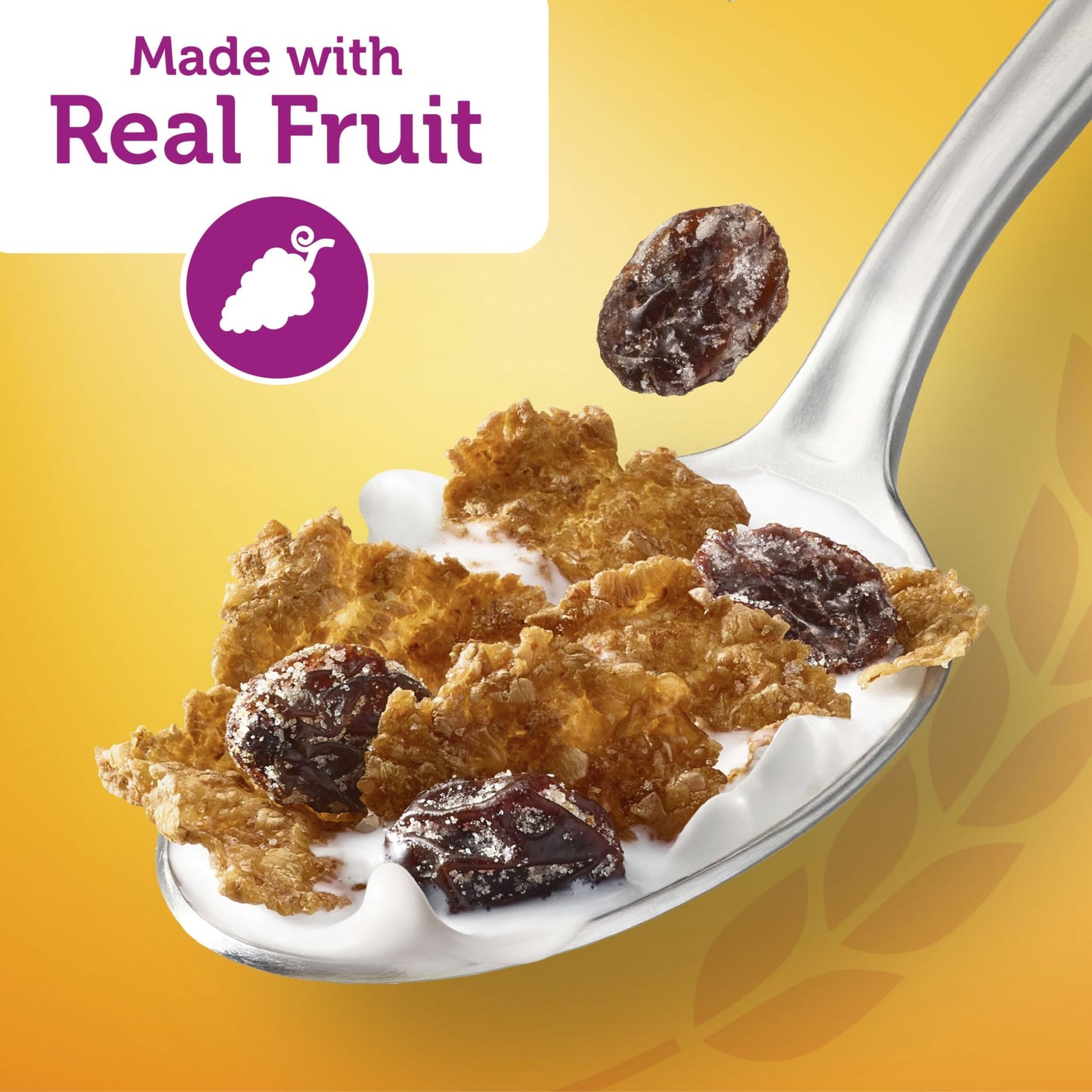 Kelloggs Raisin Bran Breakfast Cereal Cups, Fiber Cereal, Original, 1.25 oz (Pack of 96)