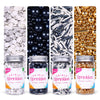 Sujoygar Black Gold and Silver Sprinkles Set, Graduation Black Sprinkles Mix for Cake Decorating Cupcake Topping Ice Cream Bakin