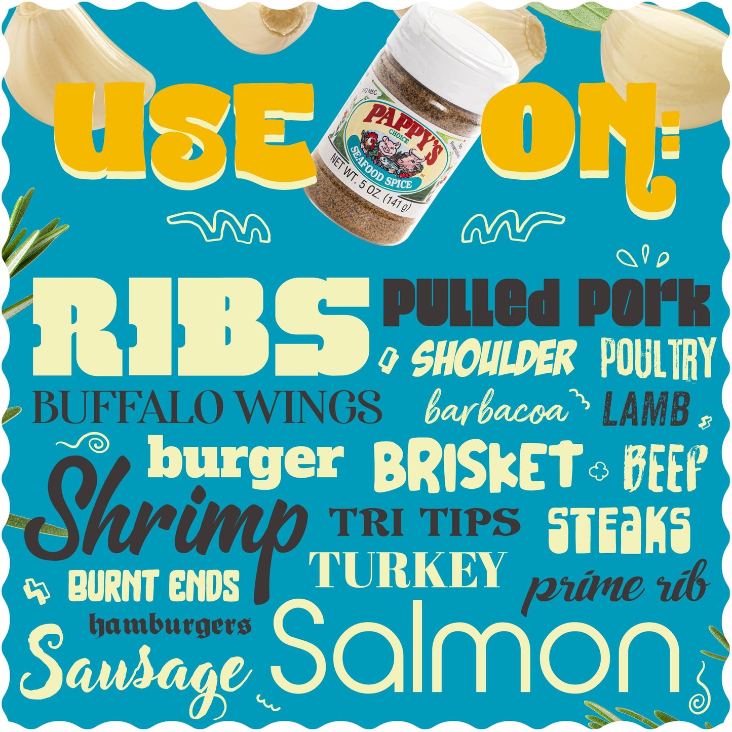 Pappys Seasonings (Seafood Spice, 5Oz)